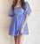 Enchanted Puff Sleeve Dress In Blue