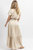 European Summer Puff Sleeve Maxi Set In Beige