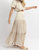 European Summer Puff Sleeve Maxi Set In Beige