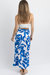 Extra-Tropic Wrap Midi Skirt In Blue