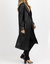 Faux Leather Relaxed Trench Coat In Black