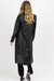 Faux Leather Relaxed Trench Coat In Black