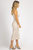 Front Cutout Button Midi Dress In Beige