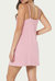 Front-Pocket Linen-Blend Mini Dress In Light Pink