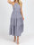 Gingham Tiered Open Back Maxi Dress In Navy - Navy