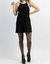 Meredith Blake Contrast Mini Dress In Black