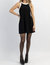 Meredith Blake Contrast Mini Dress In Black - Black