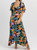 Multifloral Wrap Maxi Dress In Bora Black - Bora Black