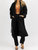 Oversize Belted Trench Coat In Black