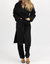 Oversize Belted Trench Coat In Black