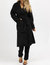 Oversize Belted Trench Coat In Black