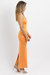 Solange Open Back Dress In Orange