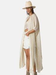 Chic Chiffon Lurex Silk And Beads Cape