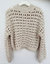 Crochet Stitch Cropped Roundneck Sweater - Candor