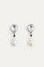 Crystals And Baroque Pearl Pendant Earrings - Crystal