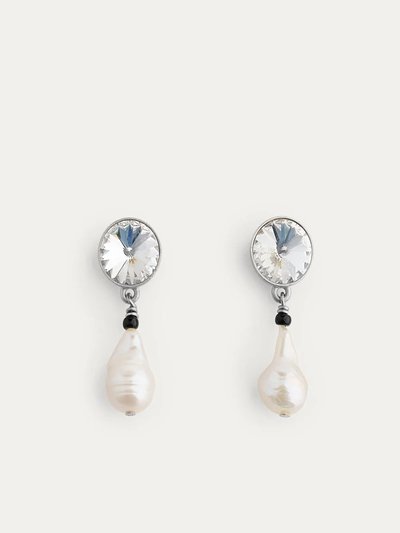 Forte Forte Crystals And Baroque Pearl Pendant Earrings product
