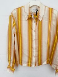 Degarde Stripe Shirt With Crystals - Amber