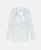 Double Breasted Blazer With Satin Lapels - White