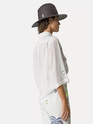 Eden Embroidery Voile Half Sleeve Shirt