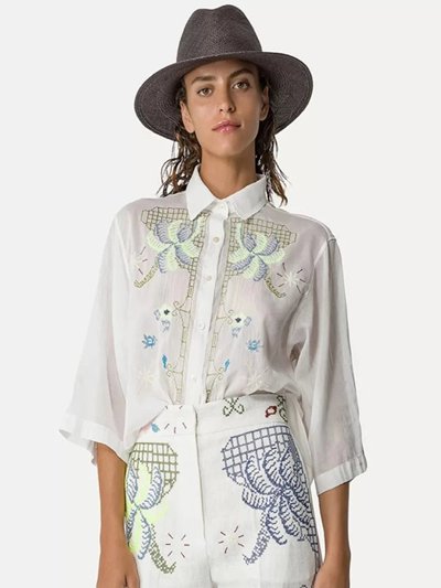 Forte Forte Eden Embroidery Voile Half Sleeve Shirt product