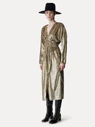 Encanto Lurex Fil Coupe Velvet Dress