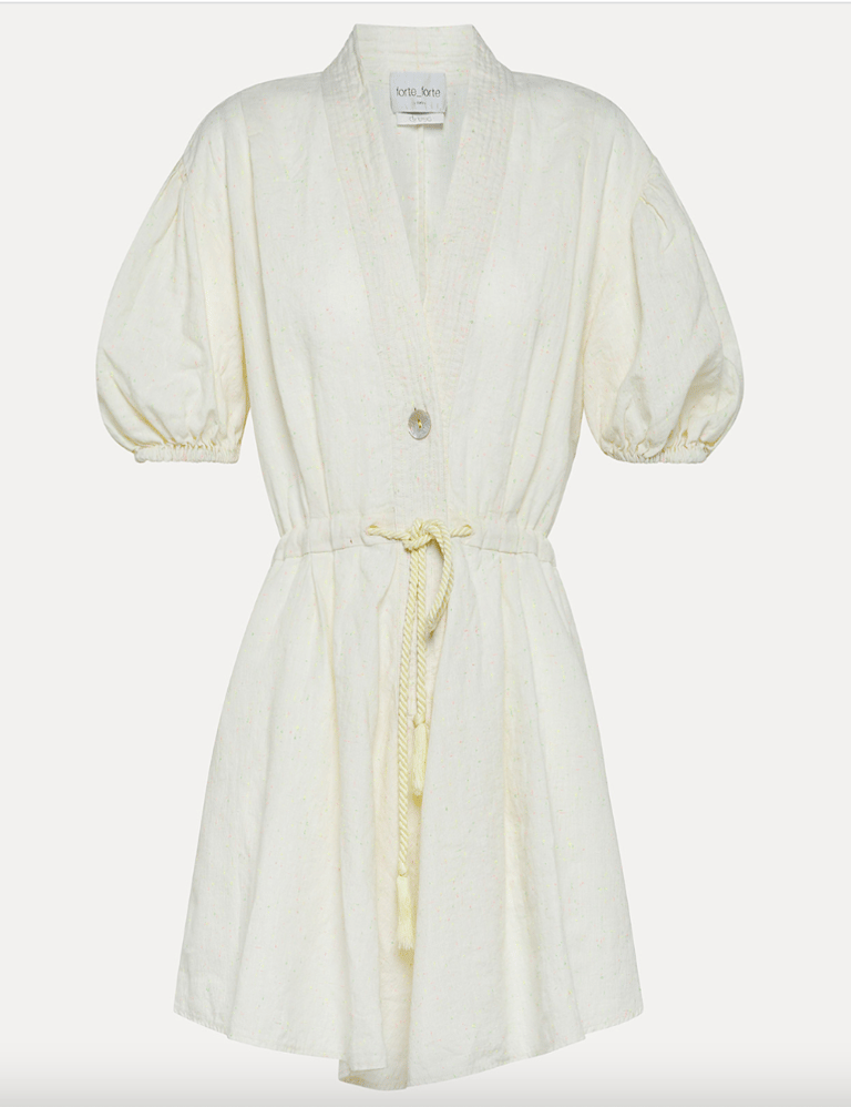 Linen Romper - Avorio