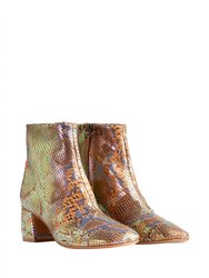 Metallic Printed Ankle Boot