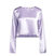 Shining Long Sleeve Satin Top