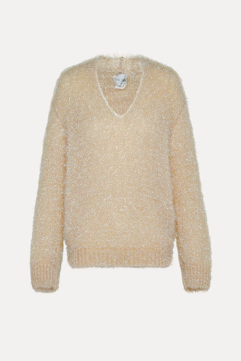 Sparkling V Neck Sweater - Encanto