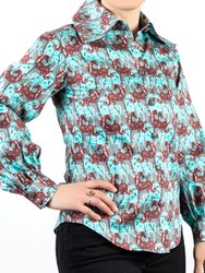 Happy Arab Blouse - Blue