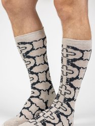 Ivory Horse And Shoe Men's Socks - Ivory