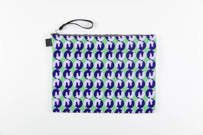 Yin Yang Horse Laptop Sleeve Handbag - Yin Yang Horse (purple)