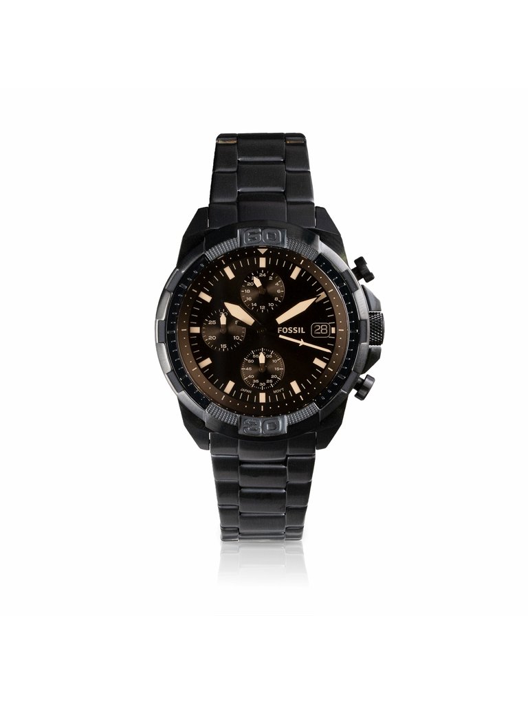 Bronson chronograph black stainless steel online watch