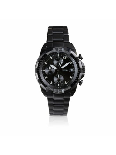 Fossil Bronson FS5853 Elegant Japanese Movement Fashionable Chronograph Black Stainless Steel Watch product