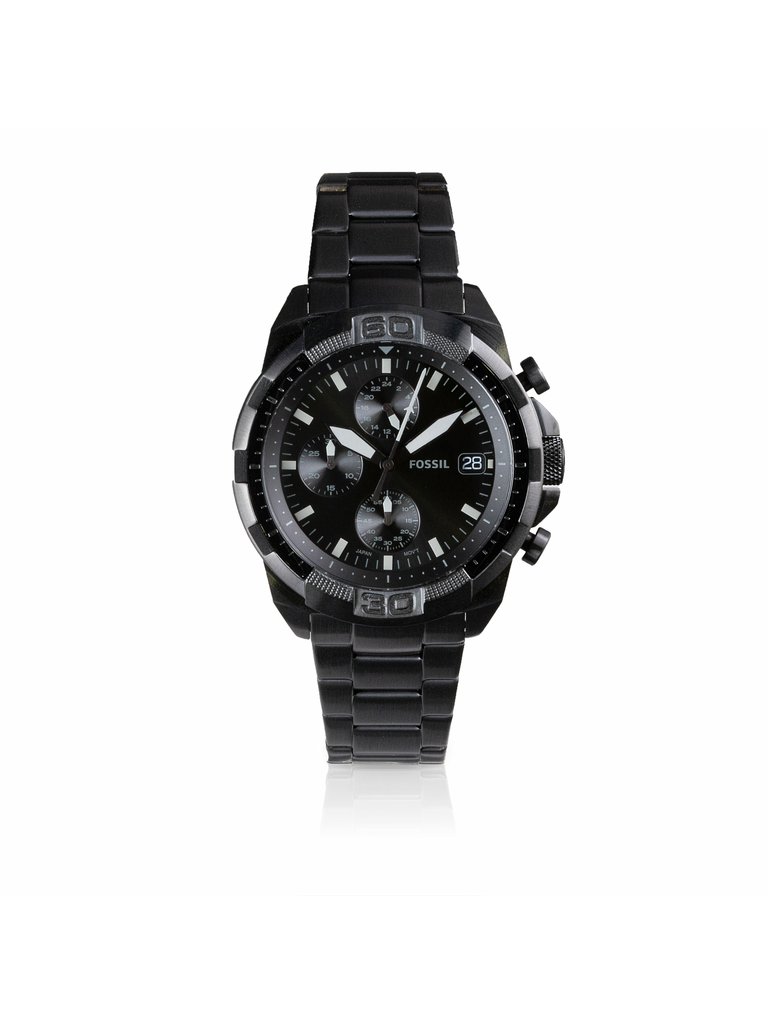 Fossil Black Watch FS5853 Bronson Fashionable Stainless Chronograph Movement Steel | Black Verishop Elegant Japanese