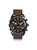 Bronson FS5875 Elegant Japanese Movement Fashionable Chronograph Dark Brown Eco Leather Watch - Brown