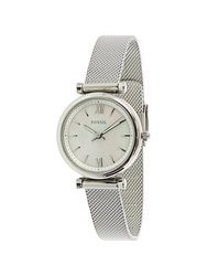 Carlie ES4432 Elegant Japanese Movement Fashionable Three-Hand Stainless Steel Watch - Silver