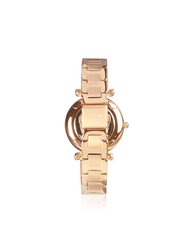 Carlie ES5158 Elegant Japanese Movement Fashionable Three-Hand Date Rose Gold-Tone Stainless Steel Watch