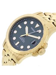 ES4746 Elegant Japanese Movement Fashionable Three-Hand Date Gold-Tone Stainless Steel Watch