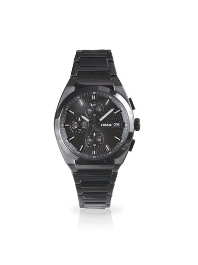 Fossil Everett FS5797 Elegant Japanese Movement Fashionable Chronograph Black Stainless Steel Watch product
