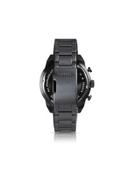 Everett FS5797 Elegant Japanese Movement Fashionable Chronograph Black Stainless Steel Watch