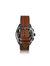 Everett FS5799 Elegant Japanese Movement Fashionable Chronograph Amber Eco Leather Watch