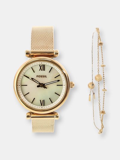 Fossil Fossil Women's Carlie ES4443SET Rose-Gold Stainless-Steel Japanese Quartz Dress Watch product