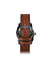 FS5900 Elegant Japanese Movement Fashionable Machine Three-Hand Date Brown Eco Leather Watch