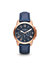 Grant FS4835 Elegant Japanese Movement Fashionable Chronograph Navy Leather Watch - Gold/Navy