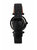 Lyric ES4710 Three-Hand Black Leather Watch