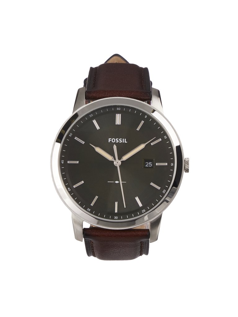 Men's FS5838 Silver/Olive Minimalist Dress Watch - Silver/Olive