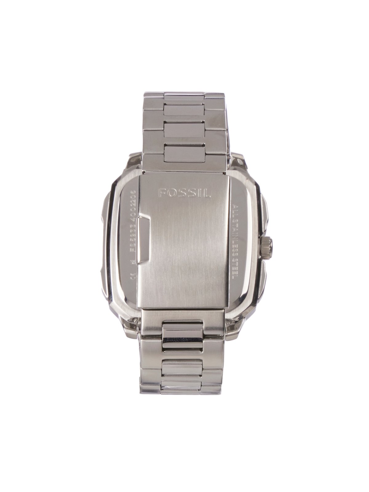 Fossil Men's FS5933 Silver Inscription Quartz Stainless Steel Three-Hand  Watch