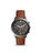 Neutra FS5512 Elegant Japanese Movement Fashionable Chronograph Amber Leather Watch - Brown