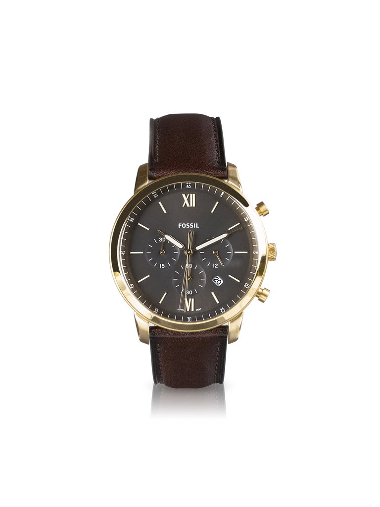Fossil Brown Neutra FS5763 Elegant Japanese Movement Fashionable Chronograph  Brown Leather Watch | Verishop